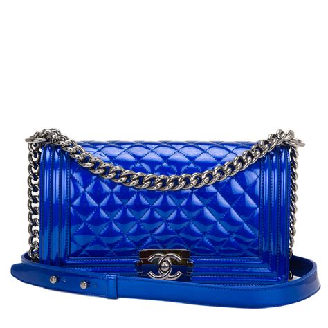 chanel 2013metallic blue patent|chanel 2.55 bag.